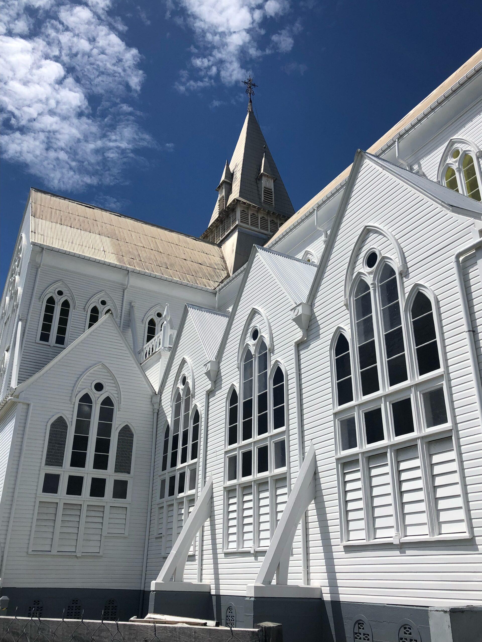 Close up of St. George’s exterior