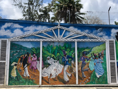 Mural detailing the history and culture of Scarborough